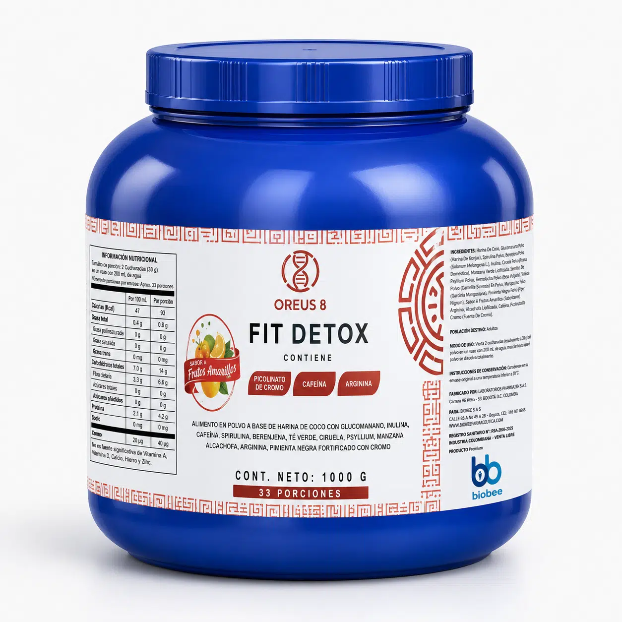 FIT DETOX X 1000G Control metabólico, saciedad y apoyo en reducción de peso